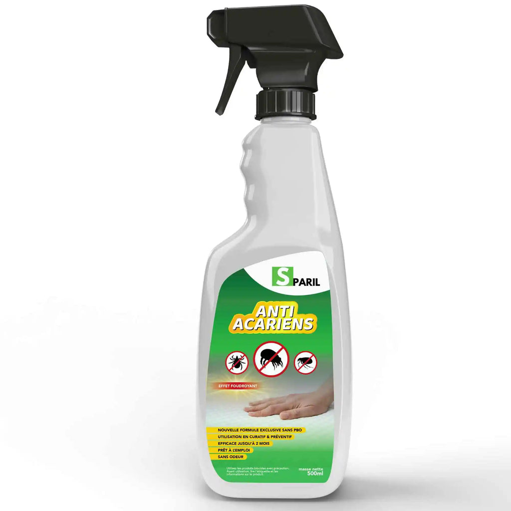 Spray Insecticide Anti Acariens, Puces et Tiques 500 Ml.