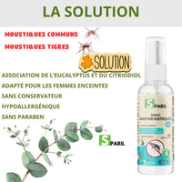 Spray Anti Moustiques Tigre et Tropical 100 ml - Répulsif Naturel à base de Citriodiol et d'Eucalyptus Protection 6H en Extérieur et Intérieur