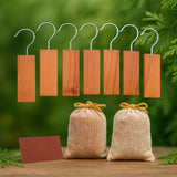 Coffret complet bois de cedre anti mites plaquettes sachets et abrasif SPARIL