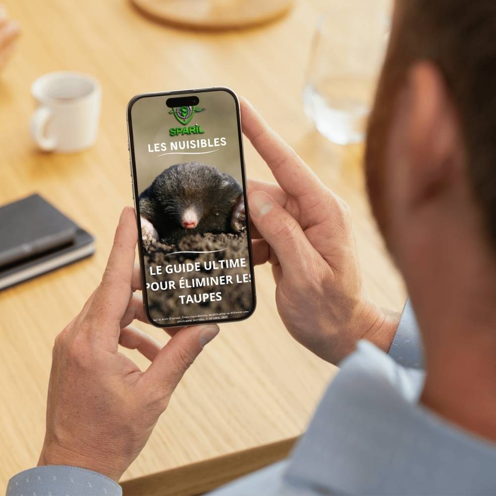 Ebook éliminer les taupes SPARIL consulté sur smartphone
