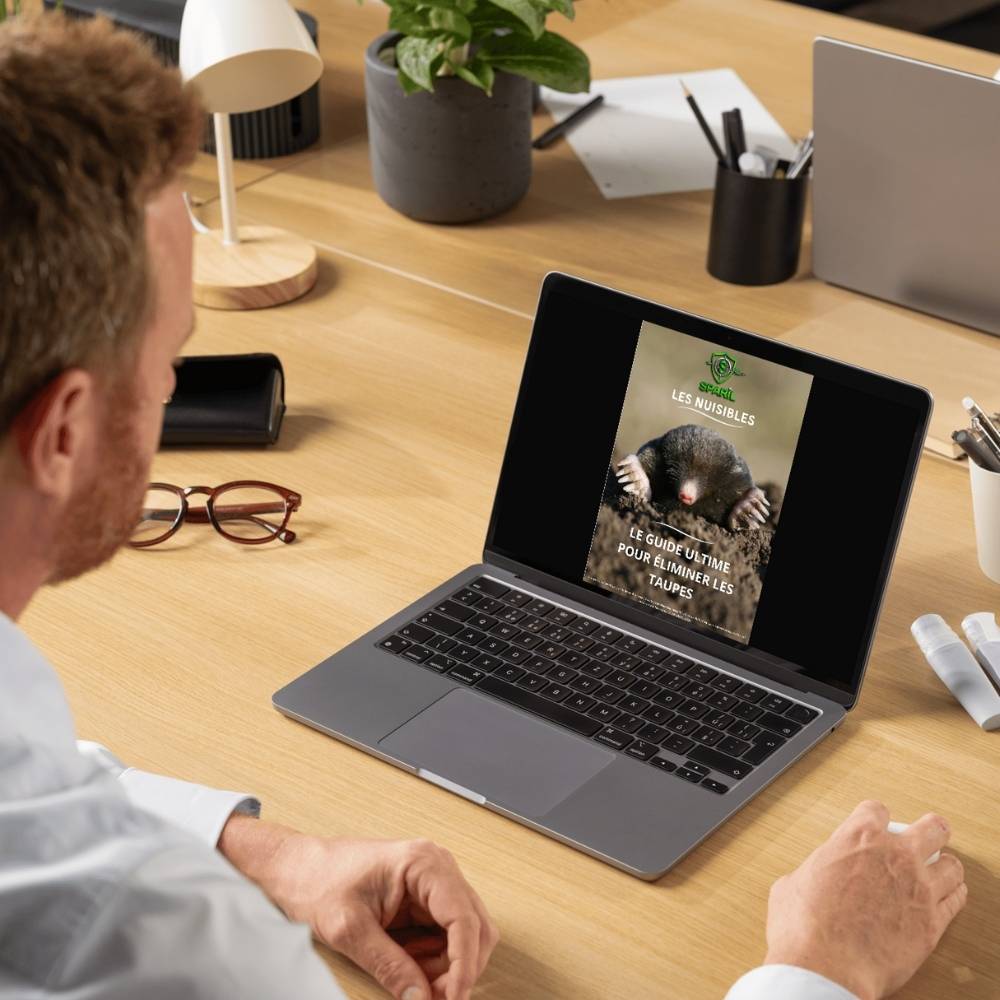 Guide éliminer les taupes SPARIL affiché sur ordinateur portable