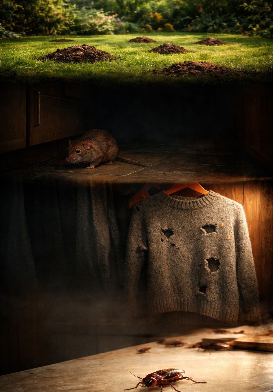 Montage anti-nuisibles SPARIL - taupinières, rat, mites et cafards - solutions pour toute la maison