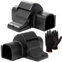 Lot 2 pièges à rat sécurisés tunnel SPARIL avec gants de protection