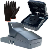 Lot 2 pièges à rat XXL Pro SPARIL avec gants de protection