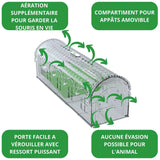 Piège à souris sans tuer SPARIL : aération, compartiment appât, aucune évasion
