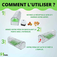 Mode d'emploi piège à souris sans tuer SPARIL en 3 étapes
