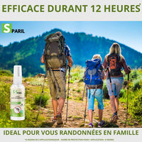 Spray anti-moustiques SPARIL efficace 12 heures idéal randonnée famille
