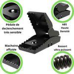 Tapette à rat SPARIL : pédale sensible, ABS haute densité, mâchoire affûtée, ressort puissant