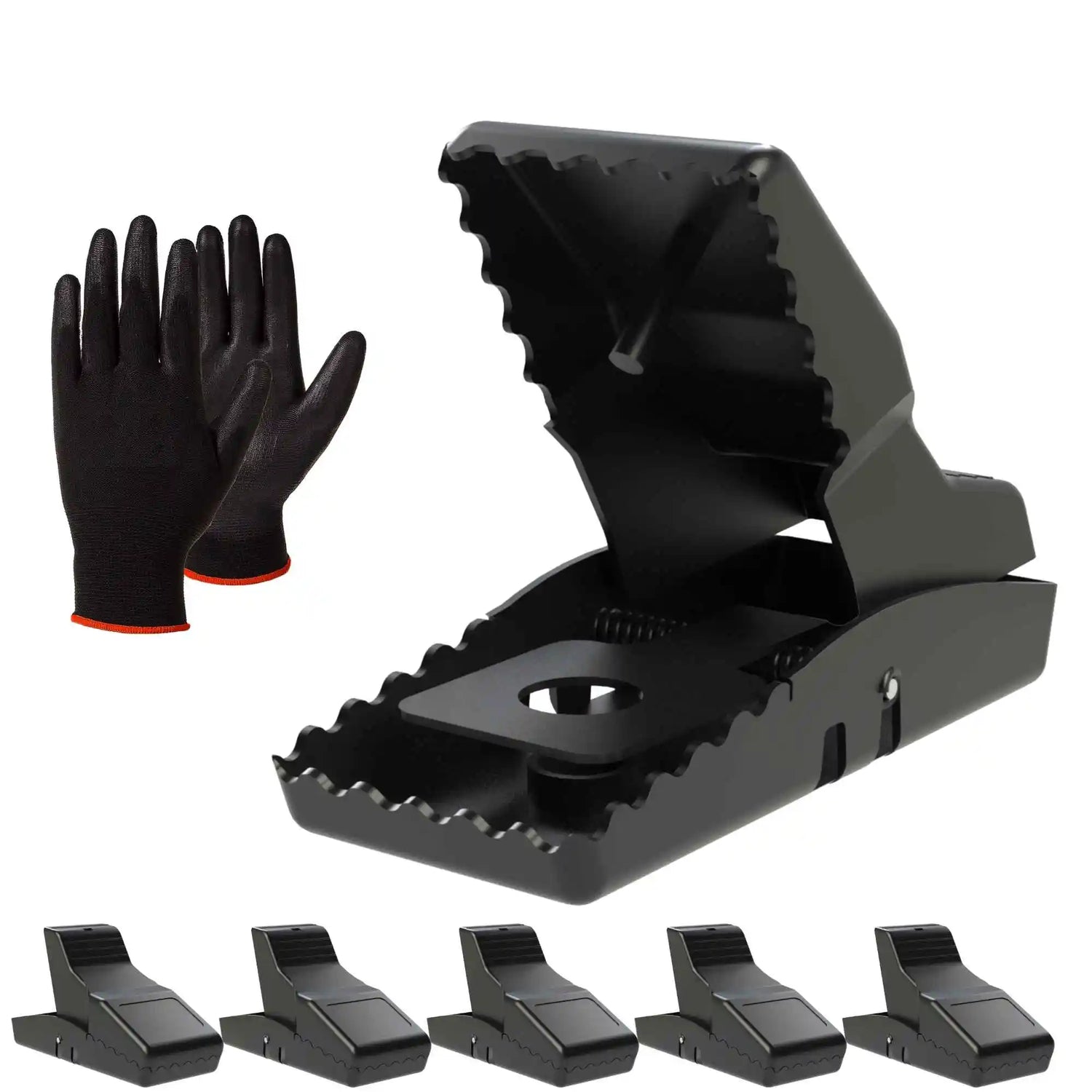 Lot 6 tapettes à rat SPARIL avec gants de protection