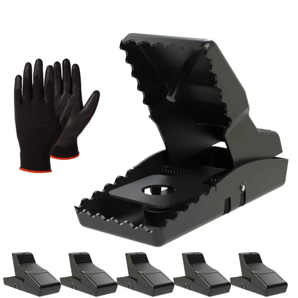 Lot 6 tapettes à rat SPARIL avec gants de protection